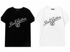 ルイヴィトン 半袖Ｔシャツ  カジュアル ビトン短袖テイシャツ オシャレ メンズレデイース