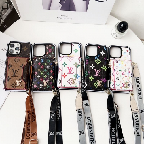 高品質ルイヴィトン iPhoneケース｜iPhone17/17Air/17Pro/17Pro Max、16/16Pro/16Pro Max/16Plus、15/15Pro/15Pro Max、全機種対応｜カードポケット付きでICカード収納便利、ストラップ付きで持ち運び易い｜男女兼用デザイン 高級ブランド質感 スマホをしっかり保護する保護カバー
