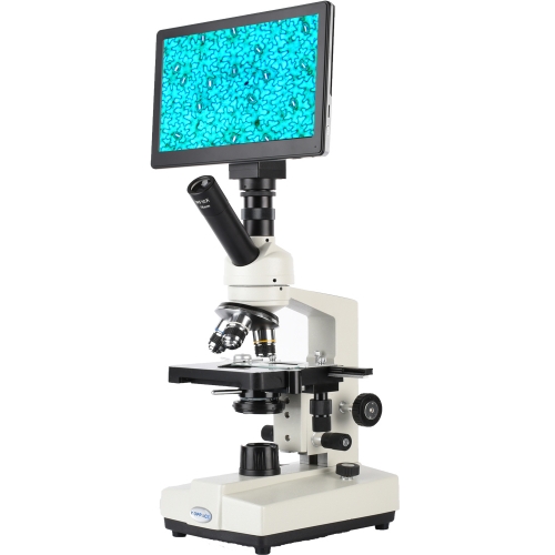 KOPPACE 40X-1600X Monocular Biological Microscope 9 Inch Display HDMI HD Camera Electron Biological Microscope