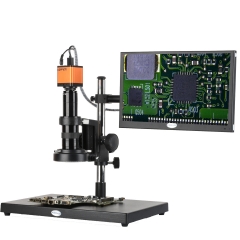 KOPPACE 17X-108X 16MP Full HD 1080P HDMI HD Industry Microscope for Phone PCB Repair Microscope 13.3 inch display screen