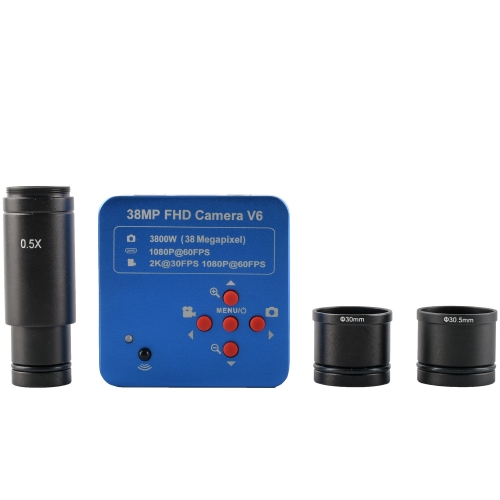 KOPPCE 38 Million Pixel Microscope Camera 0.5X Electronic Eyepiece HDMI Camera Interface 23.2mm to 30mm Und 30.5mm Adapter