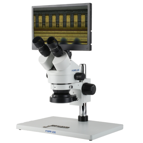 trinocular stereo microscope with camera