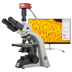 KOPPACE 40X-1600X 研究级 三目复合实验室显微镜 4K 830万像素 测量电子生物显微镜