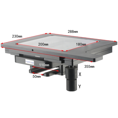 KOPPACE 6英寸显微镜工作台 移动范围120mm  XY移动工作台 显微镜柱安装尺寸32mm