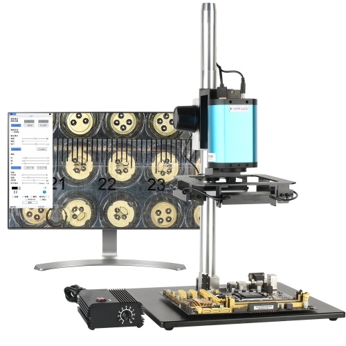 KOPPACE 1X-14X 2 Million Pixel Large Field of View Auto-Focusing Microscope Support Photo and Video Large  PCB Circuit Board Inspection