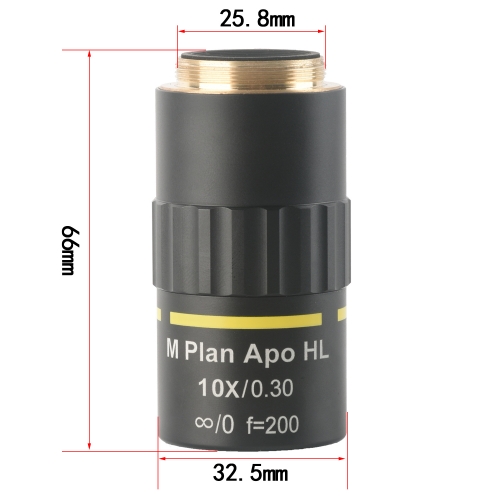 KOPPACE 无限远平场复消色差 APO金相显微镜物镜 10X/0.3 工作距离34mm 安装接口25.8mm