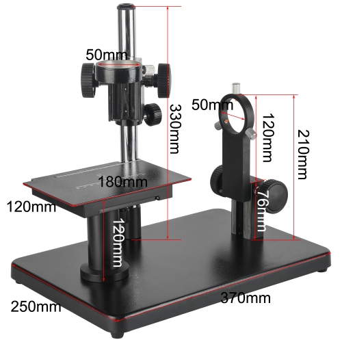KOPPACE 卧式显微镜 平台可调节X/Y行程 平面度测试仪 卧式显微镜支架 镜头孔50mm