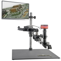 KOPPACE 13X-110X Magnification 2D/3D Microscope 360° Rotation 4K HD Imaging Large Travel Cross arm Bracket 15.6-inch Display