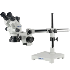 KOPPACE 3.5X-90X Stereo Microscope Trinocular Interface 0.5X Single Arm Stand With Magnification Locking Function