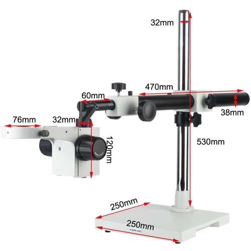 KOPPACE 显微镜通用支架 超长工作距离76mm镜头 调焦支架角度可调