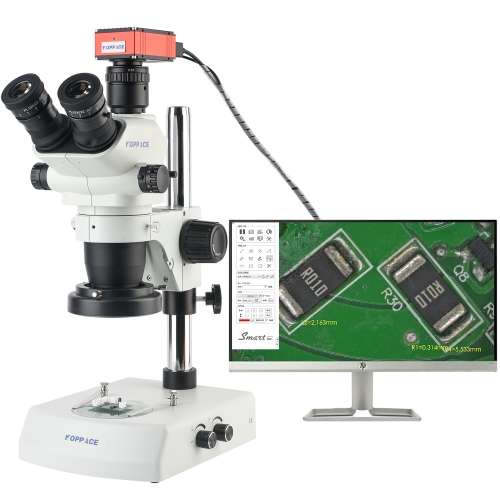 KOPPACE 22X-153X 三目电子显微镜 连续变焦镜头 上下LED光源