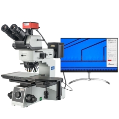 KOPPACE 190X-1900X Trinocular Metallographic Microscope Light and Dark Field,Polarized DIC Observation 6 inch Large Platform 4K HD Measuring Camera