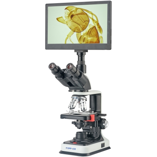 KOPPACE 40X-2500X电子复合实验室显微镜 200万像素11.6寸高清显示器屏