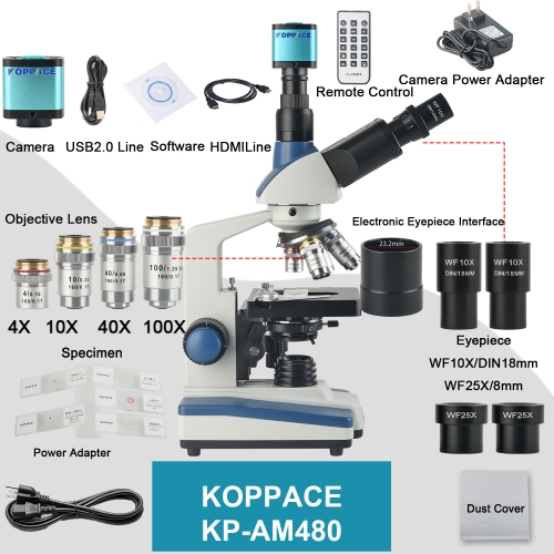 291X-7280X Electron Compound Lab Microscope 12 Million Pixels USB2.0 Camera