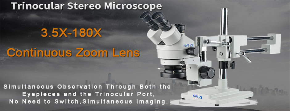 Trinocular stereo microscope