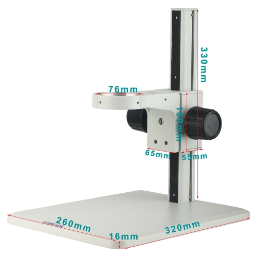 KOPPACE Microscope Vertical arm Bracket Lens Aperture 76mm Focusing Stroke 230mm