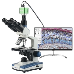 KOPPACE 40X-2500X Trinocular Compound Lab Microscope 8.3 Million Pixels 4K Camera Eyepiece WF10X,WF25X