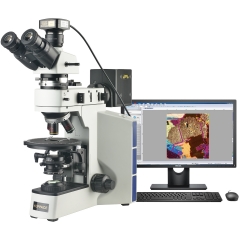 KOPPACE 50X-500X金相偏光显微镜 观察矿物岩晶检测 2500万高清USB 3.0测量相机