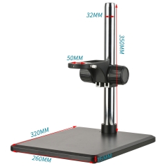 KOPPACE Microscope Bracket Base,Plate Size 320X260,Column height 350mm,Focusing Frame Aperture 50mm