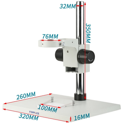 KOPPACE Microscope Bracket,Column height 350mm,Focusing Frame Aperture 76mm