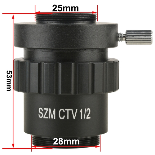 KOPPACE 1/2 CTV Microscope Interface Adjustable Focal Length 28mm Microscope Mounting Interface