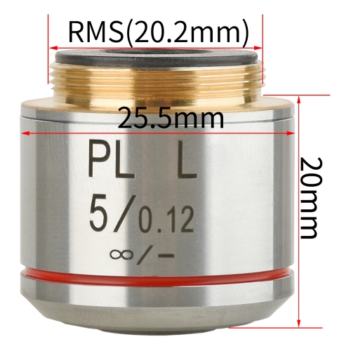 KOPPACE 5X Infinity Flat Field Achromatic Metallographic Objective Installation interface 20.2mm