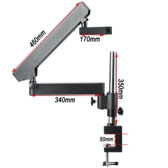 KOPPACE Stereo Microscope Universal Folding Bracket 50mm Fixing clip Size