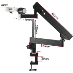 KOPPACE Stereo Microscope Folding Bracket 50mm Fixing clip Size  76mm Microscope Focusing Bracket