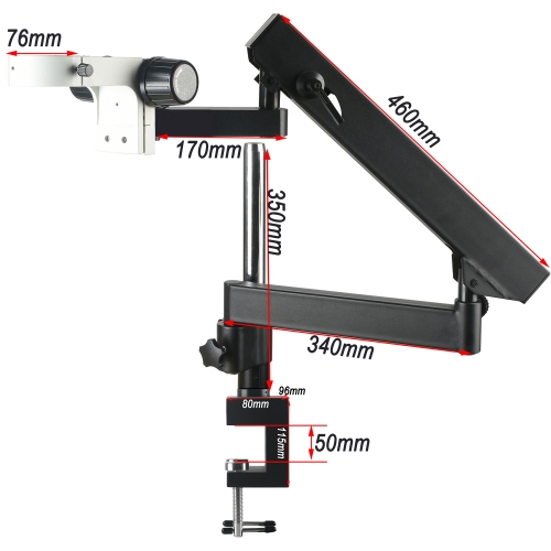 KOPPACE Stereo Microscope Folding Bracket 50mm Fixing clip Size  76mm Microscope Focusing Bracket