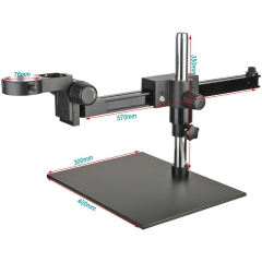 KOPPACE Microscope Cross Arm Bracket Black 76mm Focus Frame Diameter Cross arm Movement Range 330mm