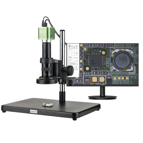 KOPPACE 21X-138X Electron Measuring Microscope 4K HD Camera Continuous Zoom Lens