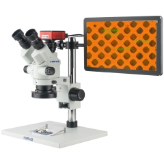 KOPPACE 14X-95X Stereoscopic Electron Measurement Microscope 2K HD HDMI camera Including a 13.3-inch HDMI Monitor