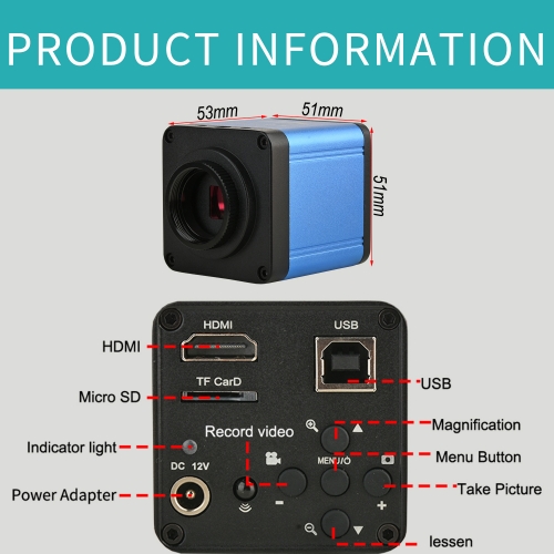 KOPPACE 4K HD Microscope Industrial Camera 8 Million Pixels HDMI
