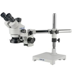 KOPPACE 3.5X-90X Trinocular Stereo Microscope Single arm Bracket Continuous Zoom Lens