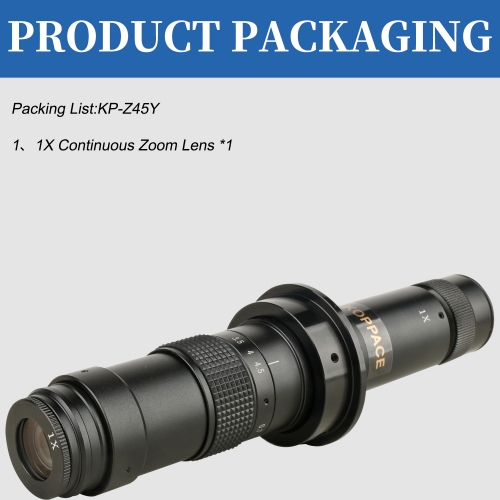 KOPPACE 48X-314X Industrial Microscope Lens 0.7X-4.5X Continuous