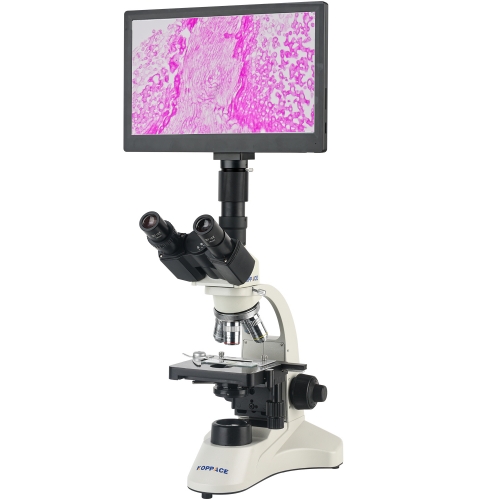 KOPPACE 40X-1600X Electronic Biology Laboratory Microscope 2 Million Pixels 11.6-inch HD Display