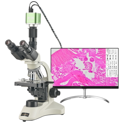 KOPPACE 309X-7740X三目生物实验室电子显微镜 830万像素4k相机 平场消色差物镜