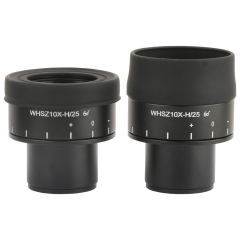 KOPPACE 2pcs WHSZ10X-H25 High Eyespot Large Field of View Stereo Microscope Eyepiece Diopter Adjustable Mount Interface 30mm