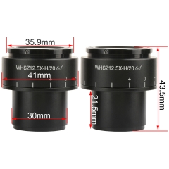 KOPPACE 2pcs WHSZ12.5X-H20 High Eyespot Large Field of View Stereo Microscope Eyepiece Diopter Adjustable Mount Interface 30mm