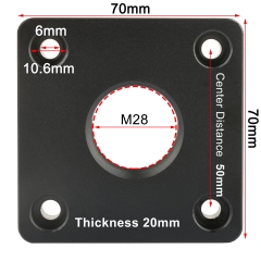 KOPPACE Optical Platform Mounting Seat 28mm Column Connection Port M6 Screw Installation Interface
