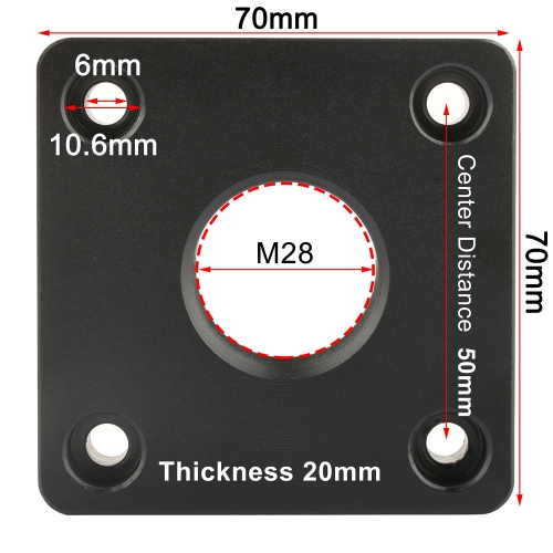 KOPPACE Optical Platform Mounting Seat 28mm Column Connection Port M6 Screw Installation Interface