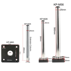 KOPPACE Optical Microscope Platform stand,with a column length ranging from 280mm to 560mm,a diameter of 25mm,and screw holes M6