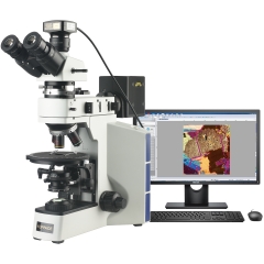 KOPPACE 177X-1772X Trinocular Polarizing Electron Metallurgical Microscope for observing and analyzing mineral and rock crystals.