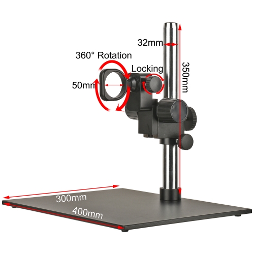 KOPPACE 360° Rotating Microscope Bracket Center distance 143mm,Column diameter 32mm,Base size 400X300mm