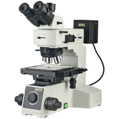 KOPPACE 50X-500X Trinocular Metallographic Microscope Light and Dark Field,Polarized Observation 4 inch Large Platform
