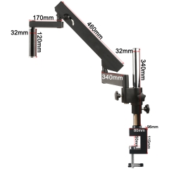 KOPPACE 显微镜折叠支架 50mm固定夹 吊杆直径32mm