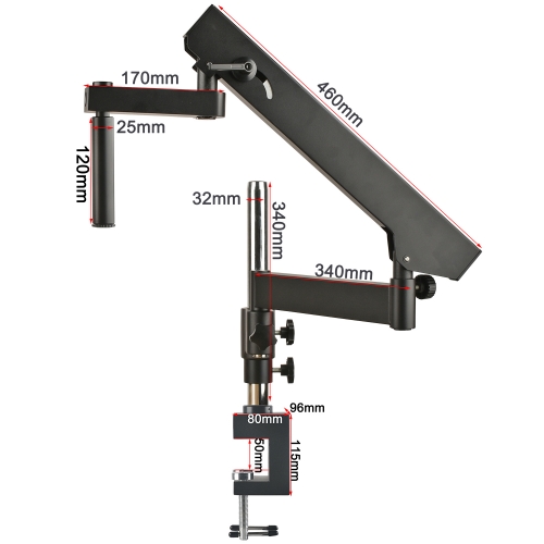 KOPPACE 显微镜折叠支架 50mm固定夹 吊杆直径25mm