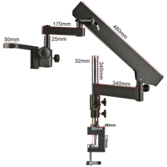 KOPPACE 显微镜折叠支架 镜头框直径50mm 可固定在桌面上