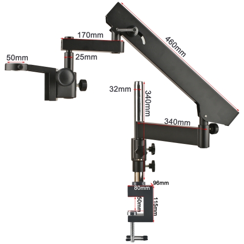 KOPPACE 显微镜折叠支架 镜头框直径50mm 可固定在桌面上