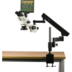 KOPPACE 16X-102X Trinocular Stereo Electron Measurement Microscope 5 MP 11.6-inch HD display